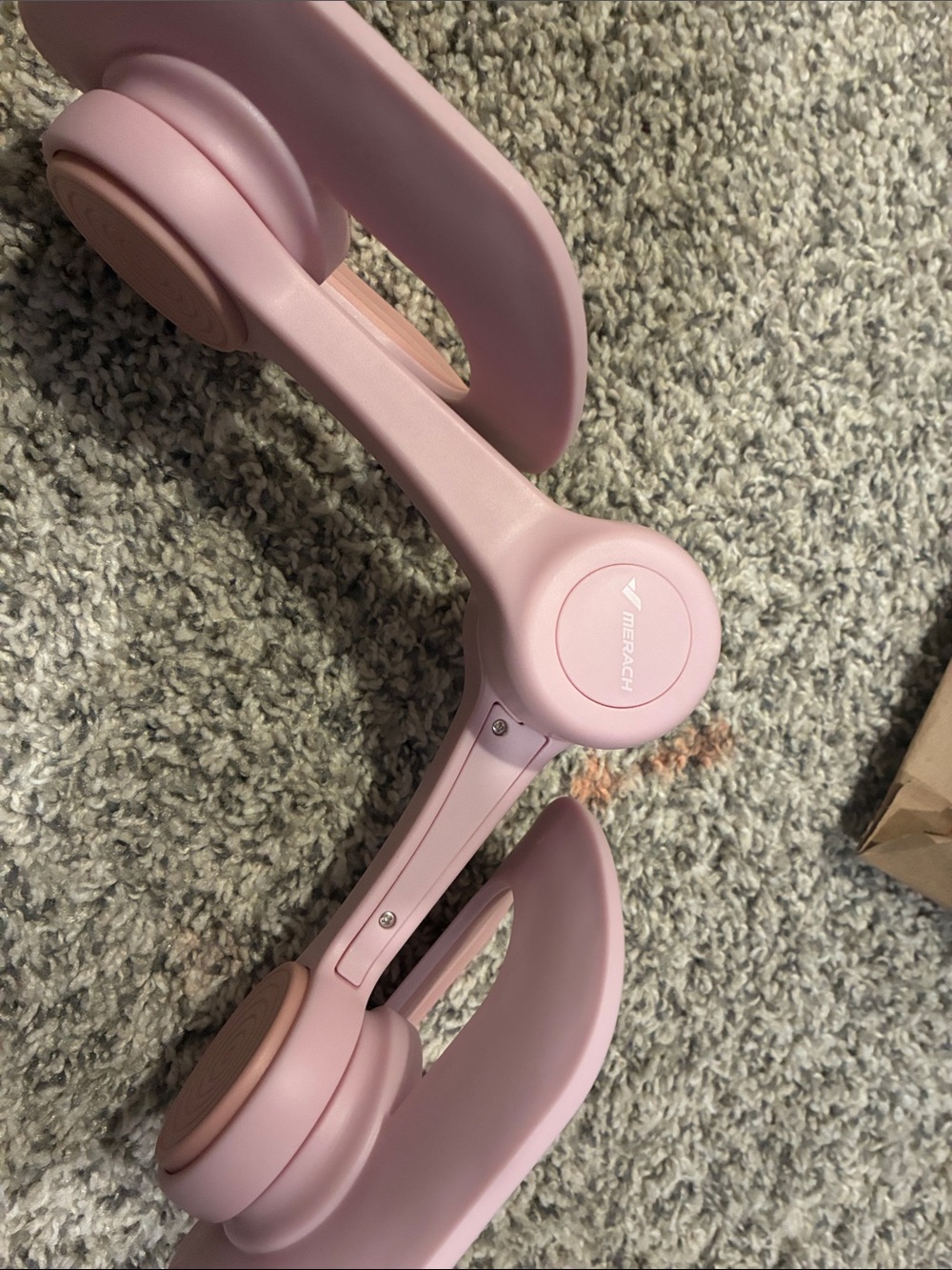 Pink workout equipment leg stretching